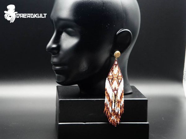 bohemian earrings, Brown Knopperle,dreadlock jewelry, earrings for dreadheads, festival jewelry, jewelry for hippie, hip jewelry, native jewelry, indian jewelry, gypsy jewelry, goa jewelry, gypsy earrings, goa earrings